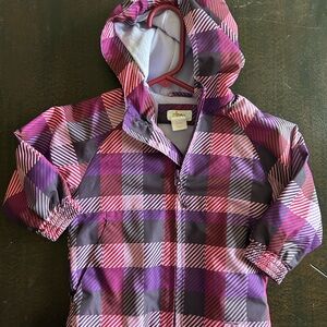 Circo Purple and Pink Plaid Hooded Jacket